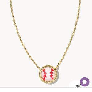 Kendra Scott baseball Elegant Gold  Pendant Necklace